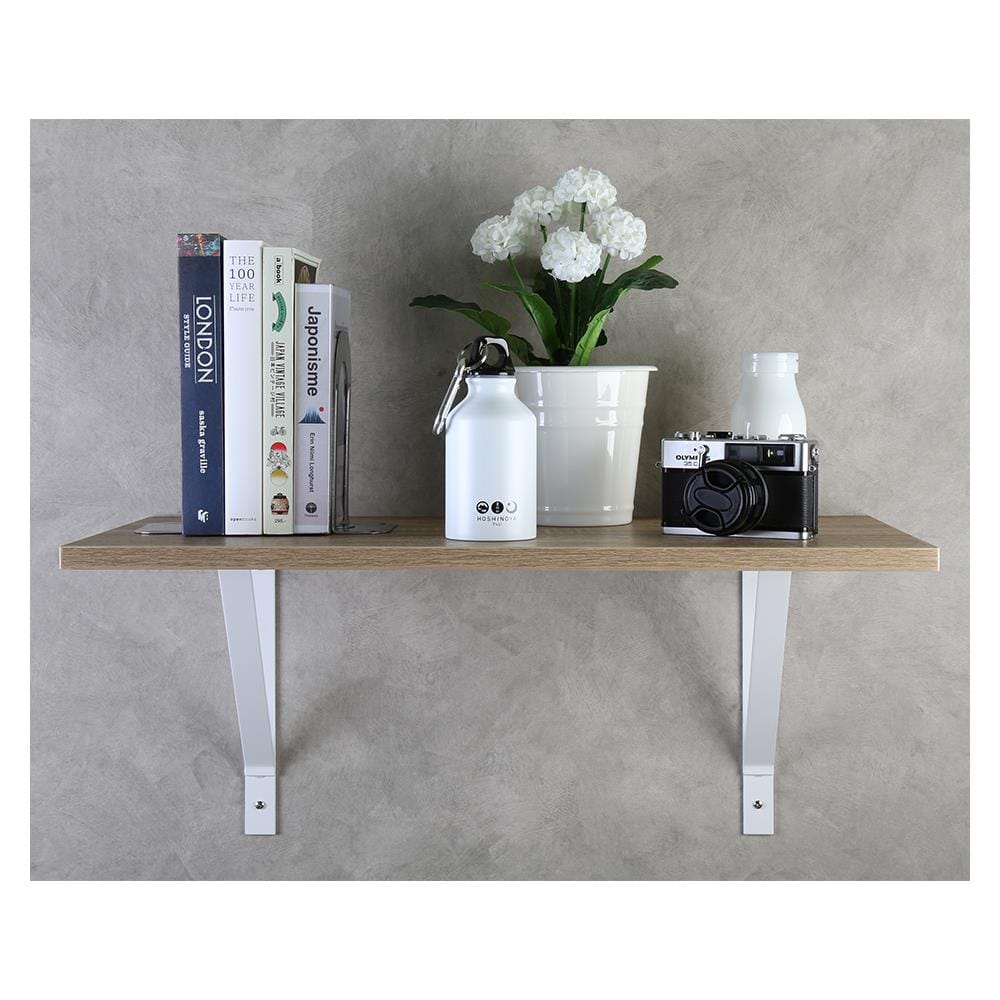แขนรับชั้นเหล็ก STACKO BASIC L 25x18 ซม. สีขาว