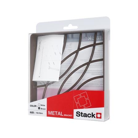 แขนรับชั้นเหล็ก STACKO TRIPLE ARC 18x18 ซม. สีน้ำตาล_2