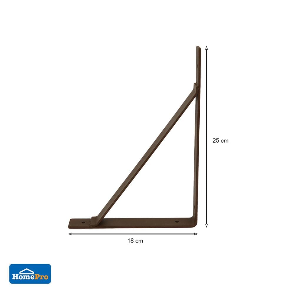แขนรับชั้นเหล็ก STACKO BASIC L 25x18 ซม. สีน้ำตาล