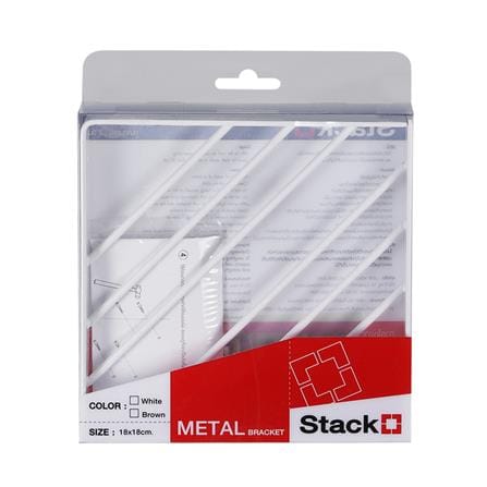 แขนรับชั้นเหล็ก STACKO TRIPLE LINE 18x18 ซม. สีขาว_2