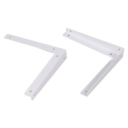 แขนรับชั้นเหล็ก STACKO FLAT 18x3 ซม. สีขาว_0