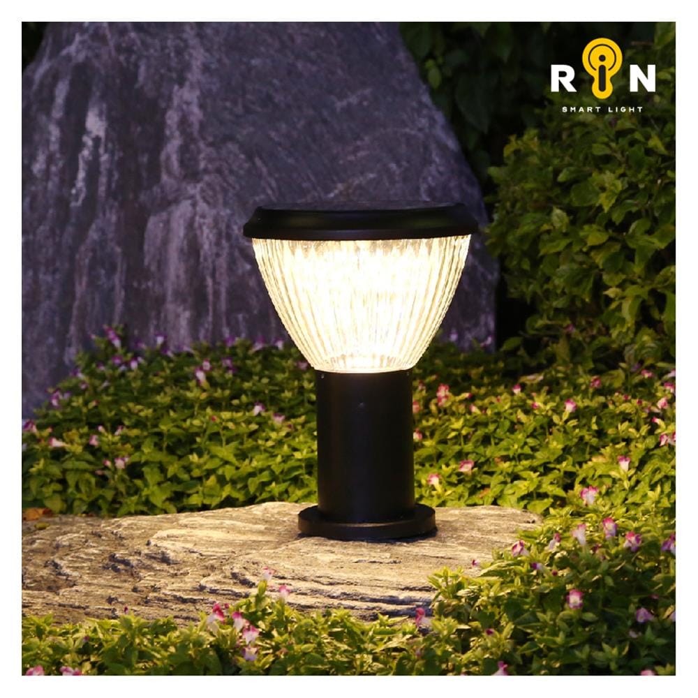 ไฟหัวเสา SOLAR RIN 216293009 5 วัตต์ สีดำ