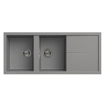 ซิงค์ฝัง 2หลุม 1ที่พัก METRIX NES21CE แกรนิต สีปูนเปลือย