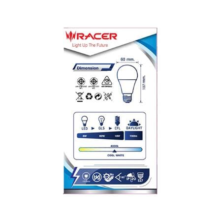 หลอด LED RACER A60 KATIE 8 วัตต์ COOL WHITE E27_2