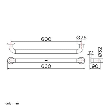 ราวมือจับ แบบตรง KARAT FAUCET KB-12-831-ST60 60 ซม._2