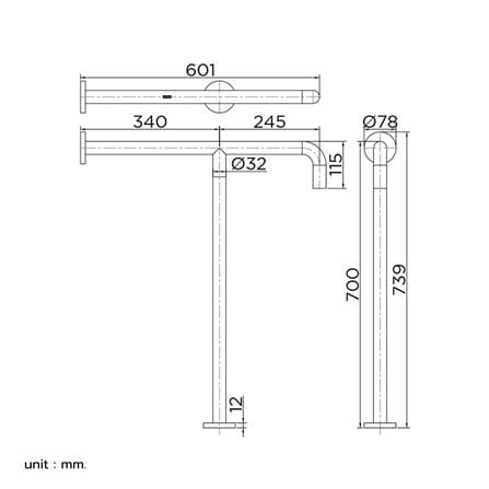 ราวมือจับ ตัว T KARAT FAUCET KB-12-833-ST(T) 70x60 ซม._3