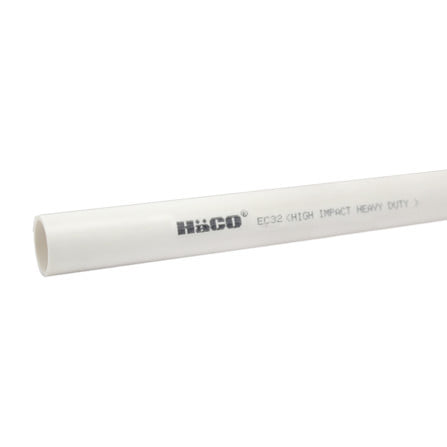 ท่อตรง UPVC HACO EC32 32 มม. ยาว 2.90 ม. มาตรฐาน BS สีขาว