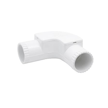 ข้องอ 90 ฝาเปิด PVC HACO 25 มม. สีขาว_0