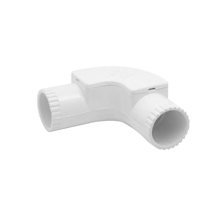 ข้องอ 90 ฝาเปิด PVC HACO 32 มม. สีขาว_0