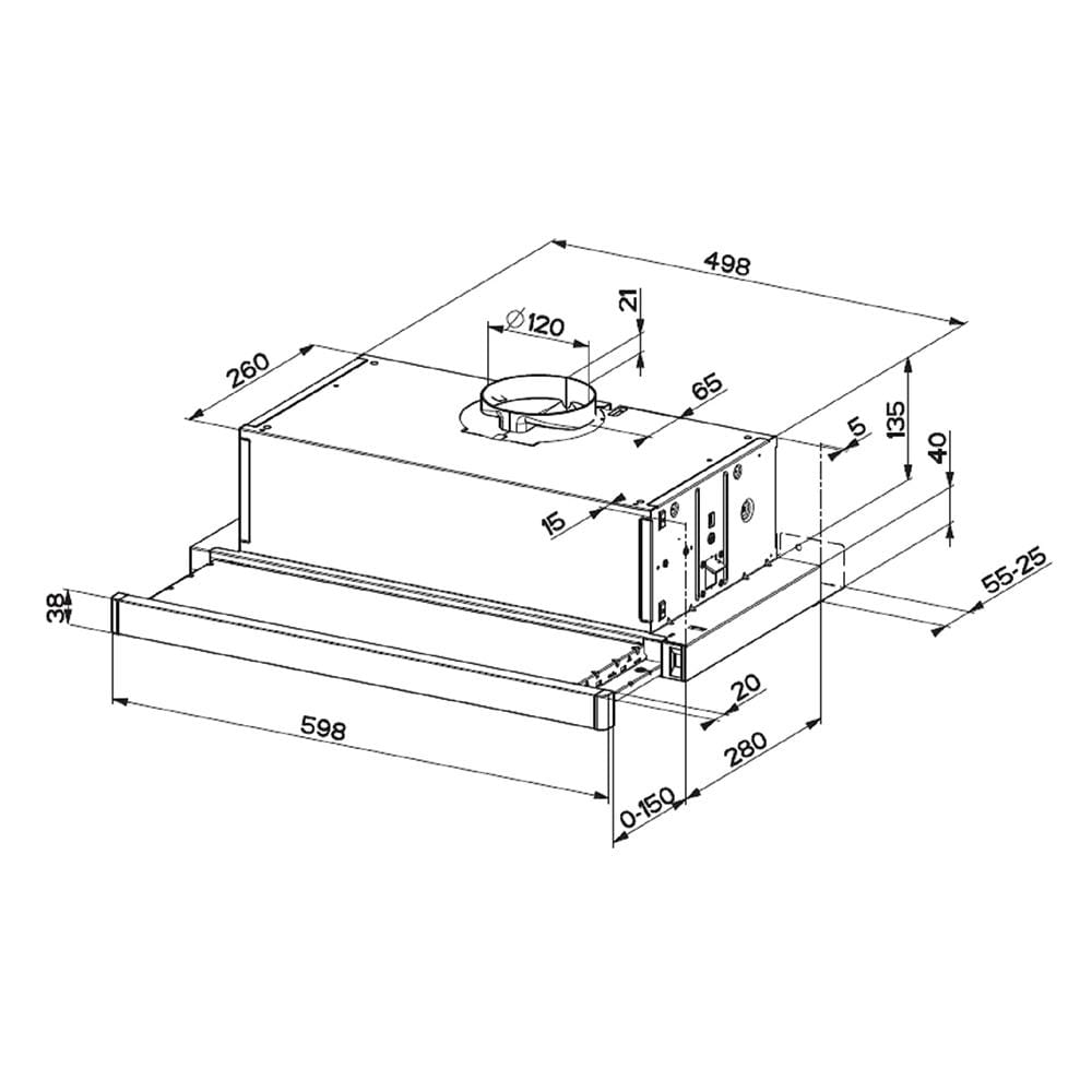 เครื่องดูดควันมาตรฐาน FRANKE FTC632LGR/XS 60 ซม.