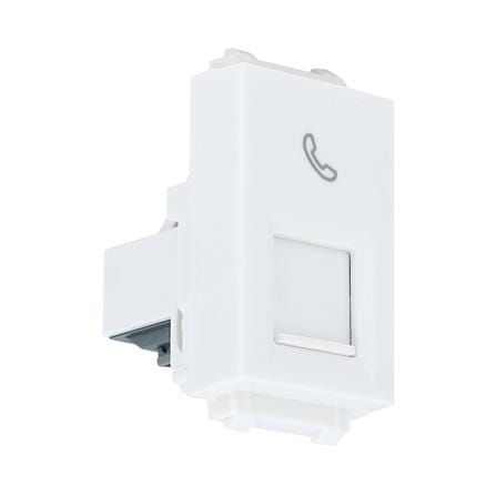 เต้ารับโทรศัพท์ PHILIPS 6P/4 CLEAF 1M TEL RJ11 สีขาว_1