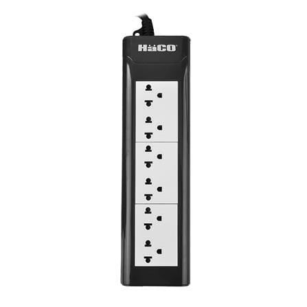 รางปลั๊กไฟ 6 ช่อง HACO EPN-6EB/5 16 แอมป์ 5 ม.