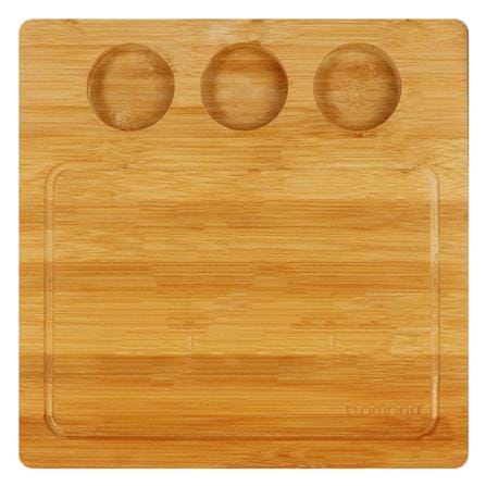 ถาดไม้ไผ่+ที่ใส่เครื่องเคียงเซรามิค 3ช่อง_2