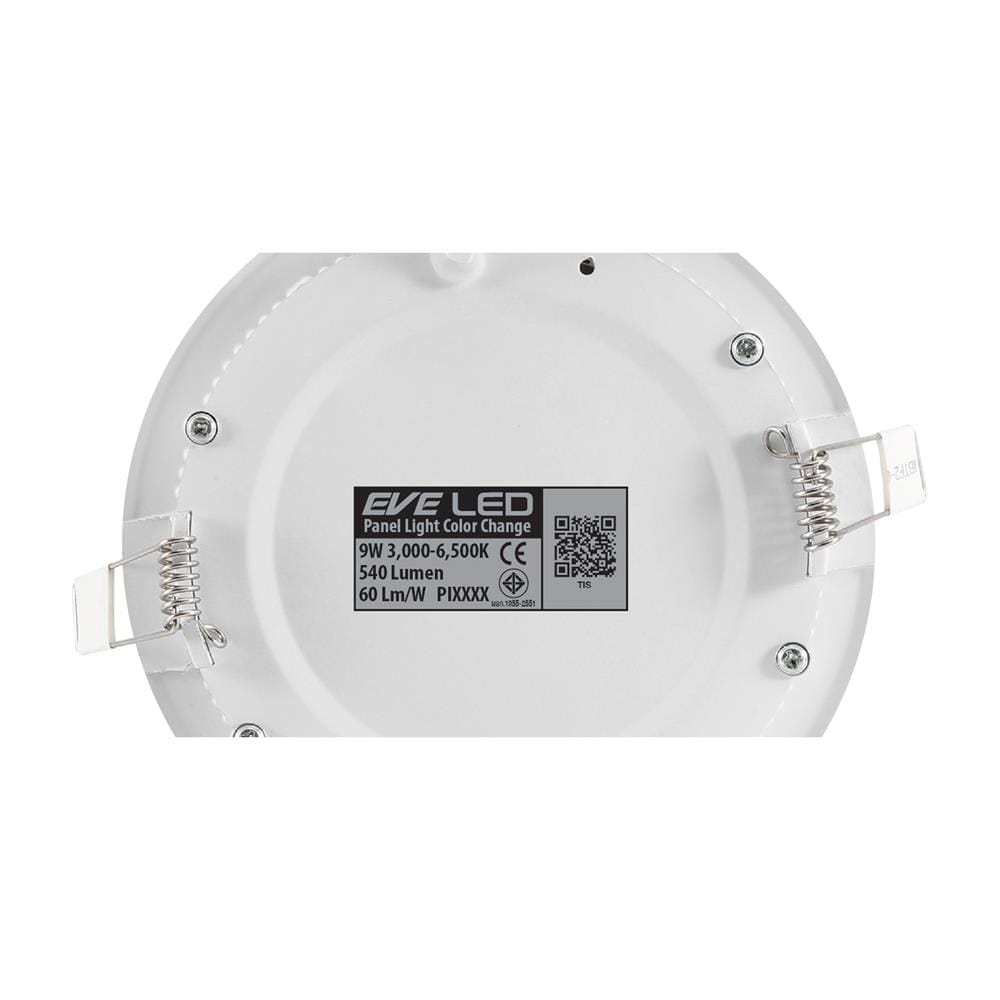 ดาวน์ไลท์ LED EVE PANEL LIGHT COLOR CHANGE 3IN1 566392 5 นิ้ว 9 วัตต์ COOL WHITE/DAYLIGHT/WARM WHITE สีขาว