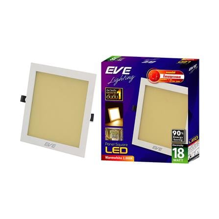 ดาวน์ไลท์ LED EVE PANEL LIGHT SQUARE 565234 10 นิ้ว 18 วัตต์ WARM WHITE สีขาว_2