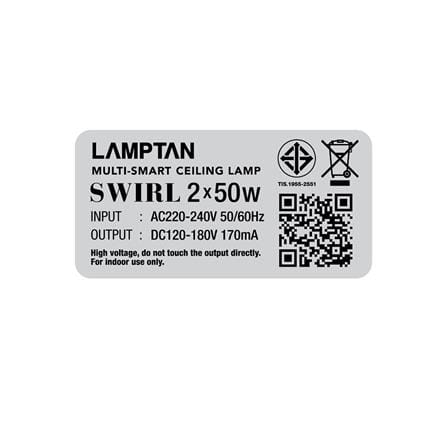 ไฟเพดาน LED LAMPTAN MULTI SWIRL 22 นิ้ว 2X50 วัตต์ DAYLIGHT/COOL WHITE/WARM WHITE สีขาว_3