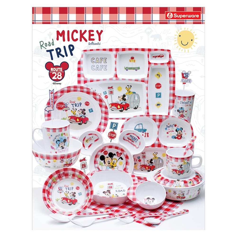 ถ้วยหูเมลามีน 300ml SUPERWARE MICKEY ROAD TRIP