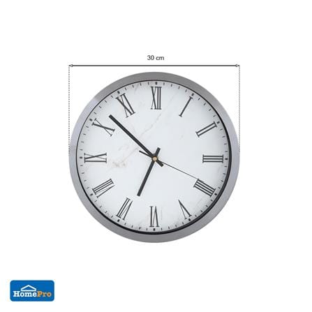 นาฬิกาแขวน HOME LIVING STYLE STEEN 12 นิ้ว สีเงิน_4