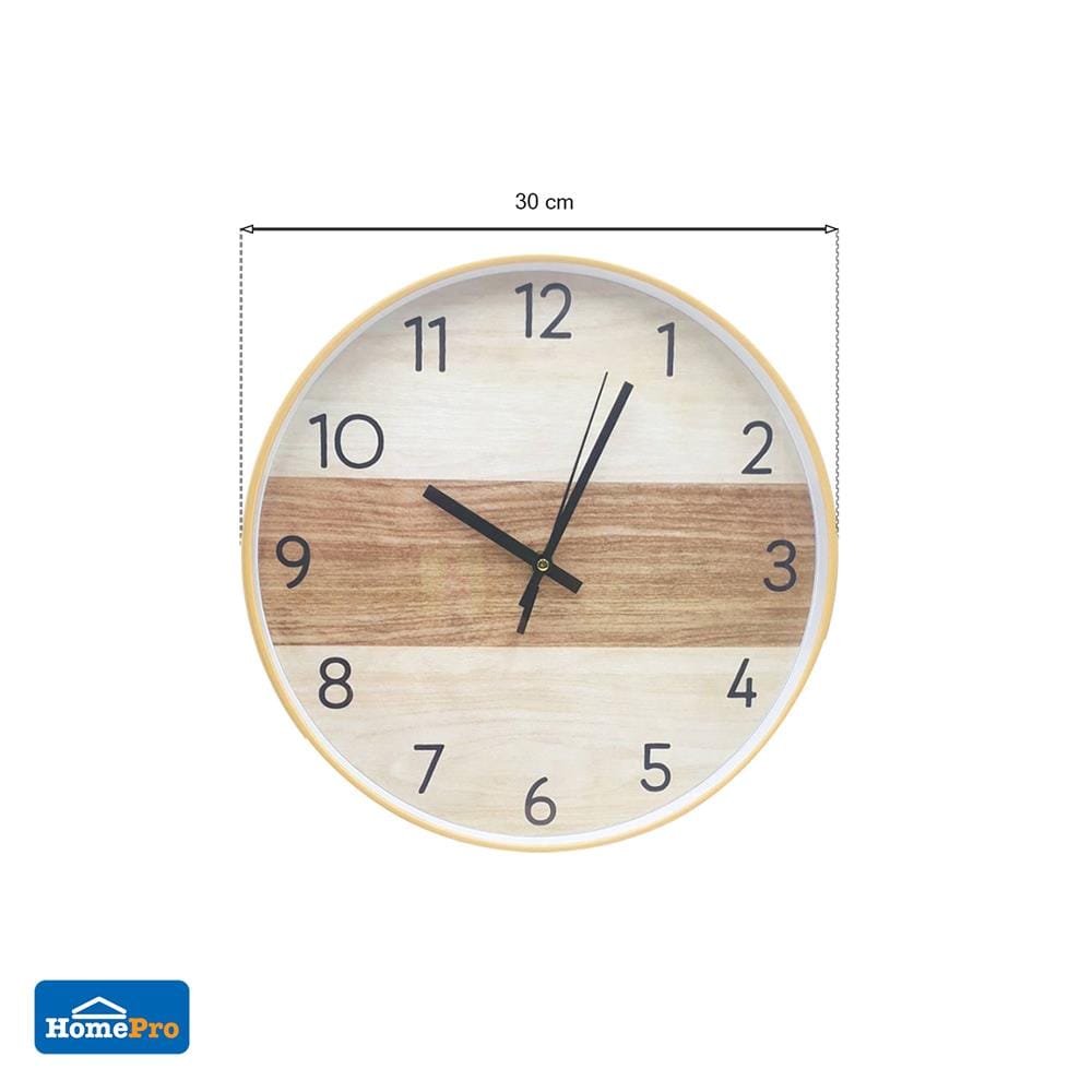 นาฬิกาแขวน HOME LIVING STYLE BOISEY 12 นิ้ว สีน้ำตาล