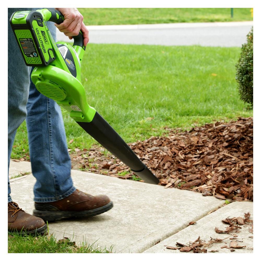 เครื่องเป่าใบไม้ไร้สาย (พร้อมแบตเตอรี่) GREENWORKS GWS0008 40 โวลต์