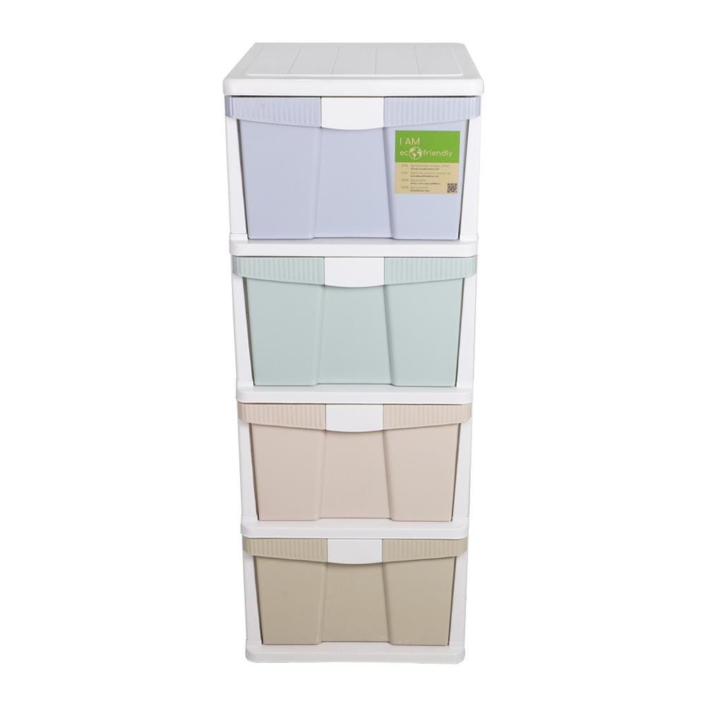 ตู้ลิ้นชัก 4 ชั้น STACKO FRIENDLY 40x50x104 ซม. หลากสี