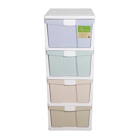 ตู้ลิ้นชัก 4 ชั้น STACKO FRIENDLY 40x50x104 ซม. หลากสี_1