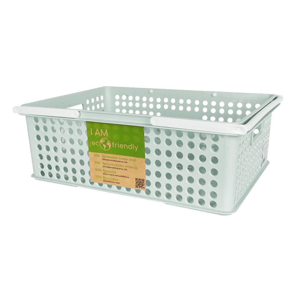 กล่องซ้อนได้ STACKO FRIENDLY 5080M 39.5X27.5X13.5 ซม. สีเขียว