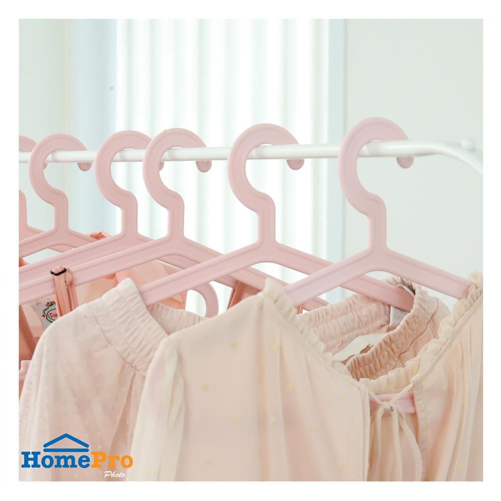 ไม้แขวนเสื้อ PLIM FRIENDLY H-005 สีชมพู แพ็ค 6