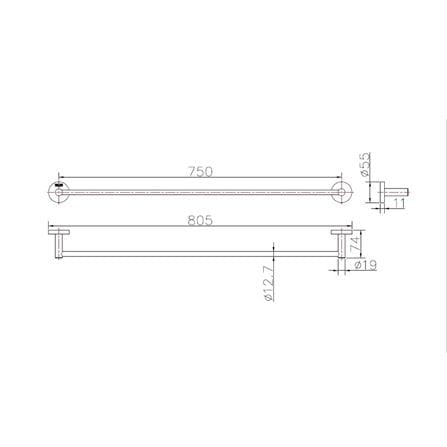 ราวแขวนผ้า KARAT FAUCET KB-15-635-63 สเตนเลส_1