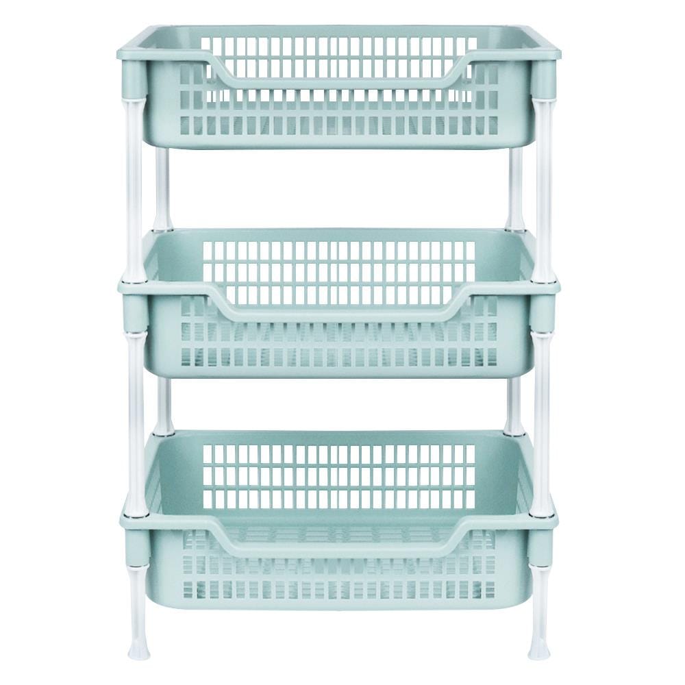 ชั้นวางของพลาสติก 3 ชั้น API ECO FRIENDLY สีเขียว
