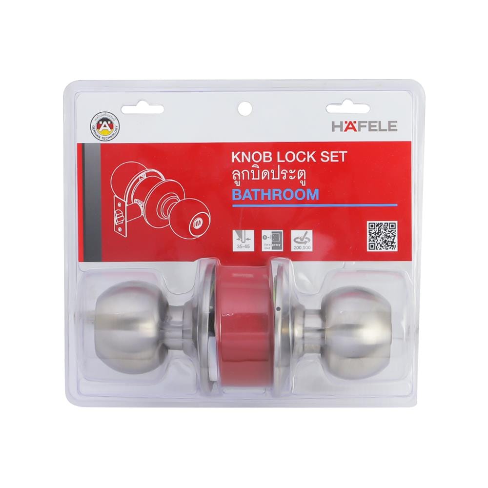 ลูกบิดประตูห้องน้ำ หัวกลม HAFELE 489.10.384 สีสเตนเลส