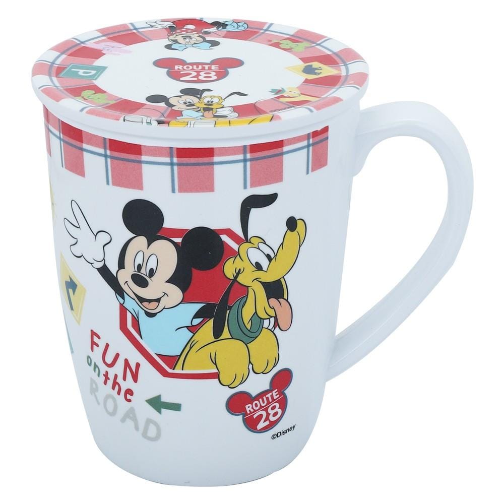 ถ้วยหู+ฝาเมลามีน 450ml SUPERWARE MICKEY ROAD TRIP