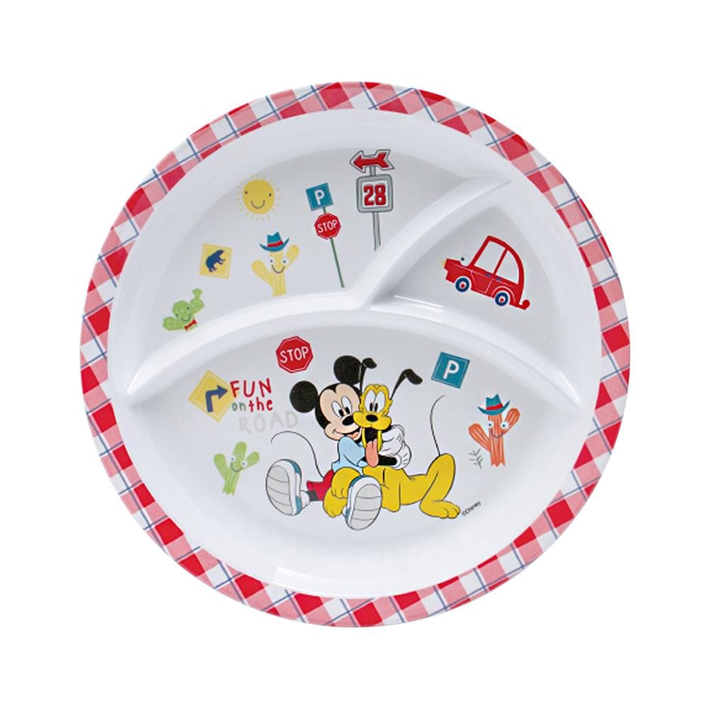 ถาดหลุมเมลามีน 10" SUPERWARE MICKEY ROAD TRIP