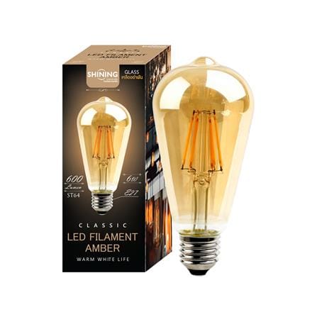 หลอด LED SHINING ST64 FILA AMBER 6 วัตต์ WARM WHITE E27_6