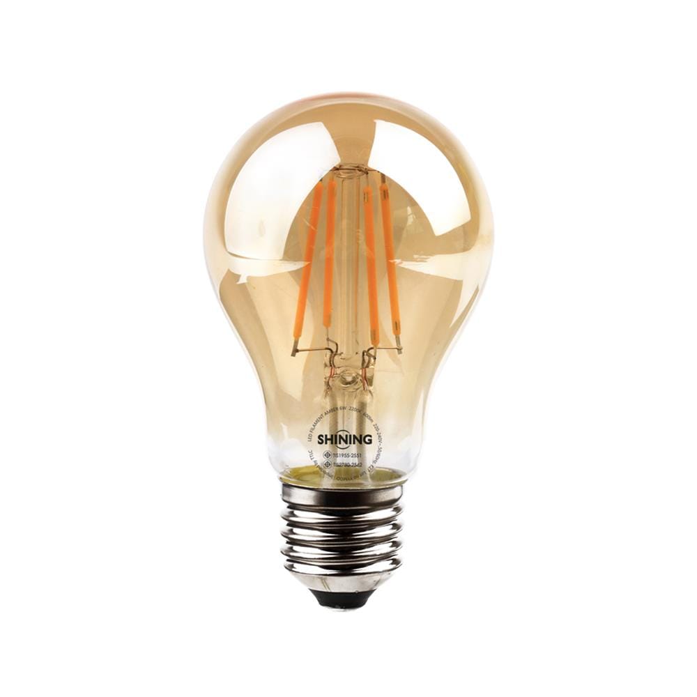 หลอด LED SHINING A60 FILA AMBER 6 วัตต์ WARMWHIT E27