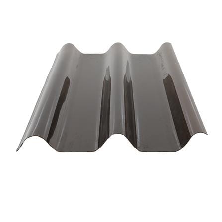 แผ่นโปร่งแสง ลอนคู่ ผิวเรียบ SUNSHIELD 1.2 มม. 0.51X1.2 ม. สีชา_2