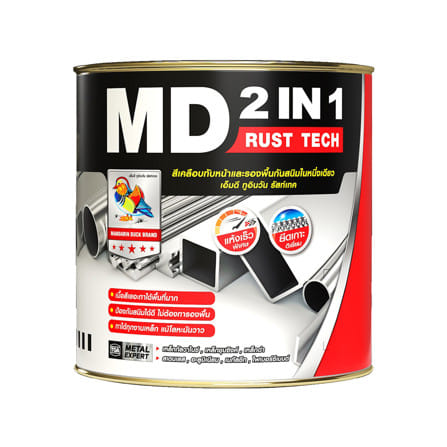 สีเคลือบกันสนิม ทีโอเอ รุ่น MD 2IN1 RUSTTECH M212 สีขาวด้าน 1 แกลลอน_0
