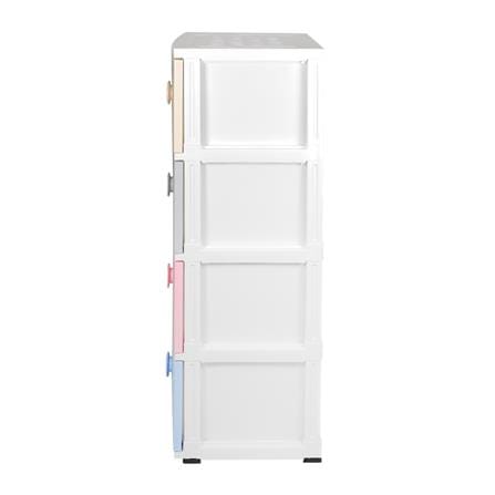 ตู้ลิ้นชัก 4 ชั้น มีล้อ STACKO C15 56x45x125 ซม. สีพาสเทล_3