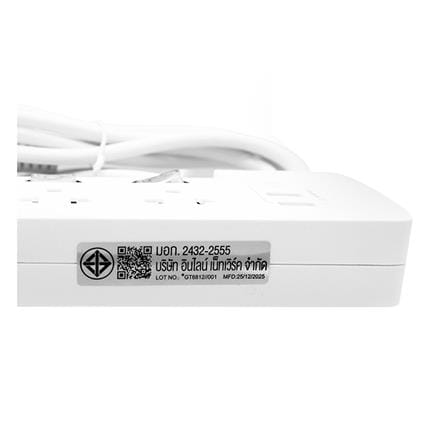 รางปลั๊กไฟ 3 ช่อง 3 สวิตช์ 2 USB ELECKTA ET332U1M-CL 1 ม._3