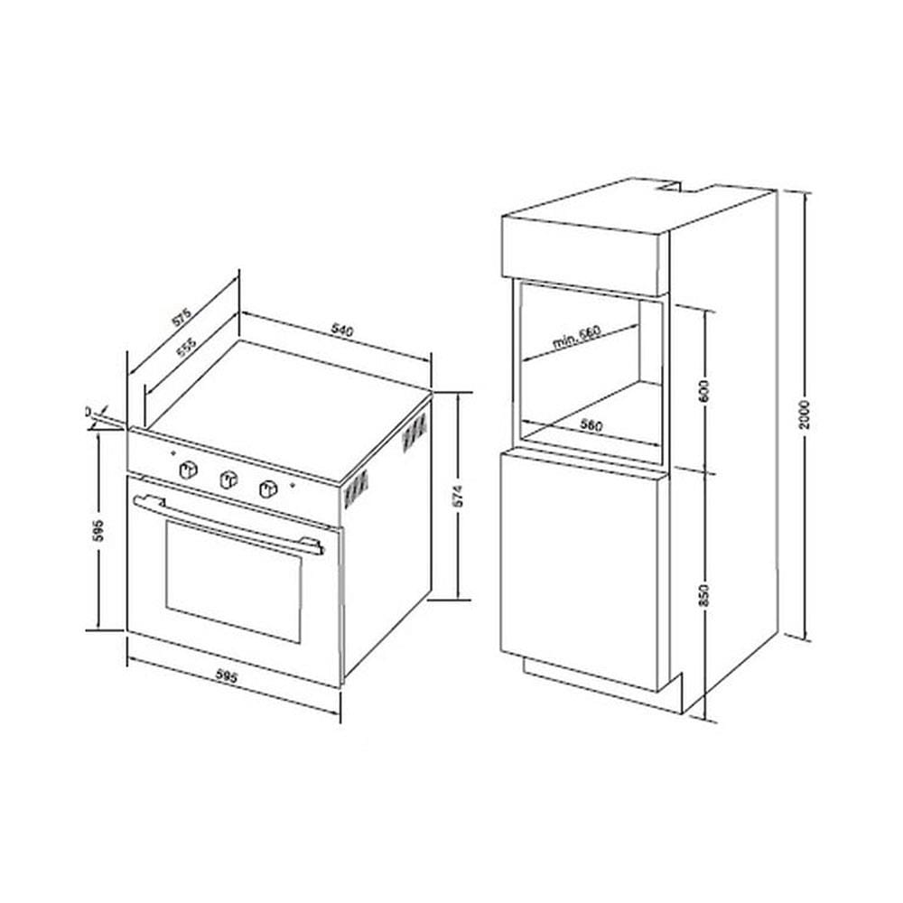เตาอบฝัง HAFELE KNOB65L.ECO 495.06.439 60 ซม.
