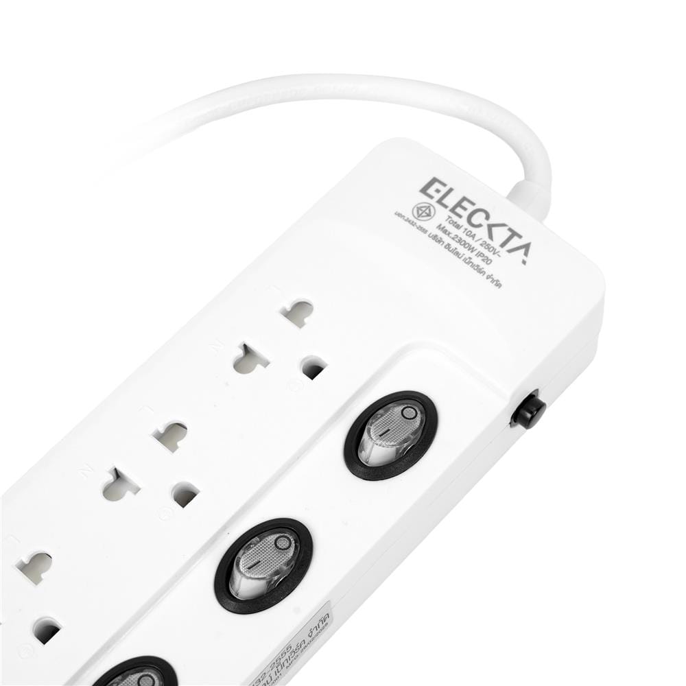 รางปลั๊กไฟ 3 ช่อง 3 สวิตช์ 2 USB ELECKTA ET332U3M-CL 3 ม.