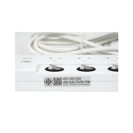 รางปลั๊กไฟ 3 ช่อง 3 สวิตช์ 2 USB ELECKTA ET332U3M-CL 3 ม._8