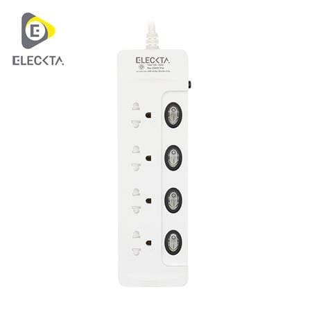 รางปลั๊กไฟ 4 ช่อง 4 สวิตช์ ELECKTA ET443M-SCL 3 ม._0