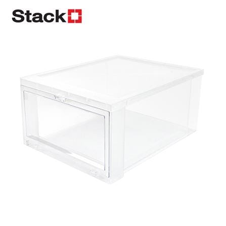 กล่องรองเท้าฝาหน้า STACKO 28X35X17 ซม. สีใส