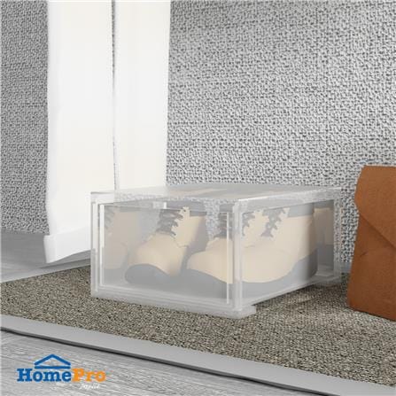 กล่องรองเท้าฝาหน้า STACKO 28X35X17 ซม. สีใส_4
