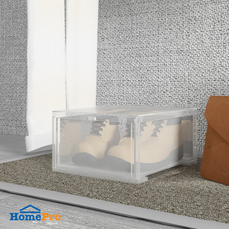 กล่องรองเท้าฝาหน้า STACKO 28X35X17 ซม. สีใส_4