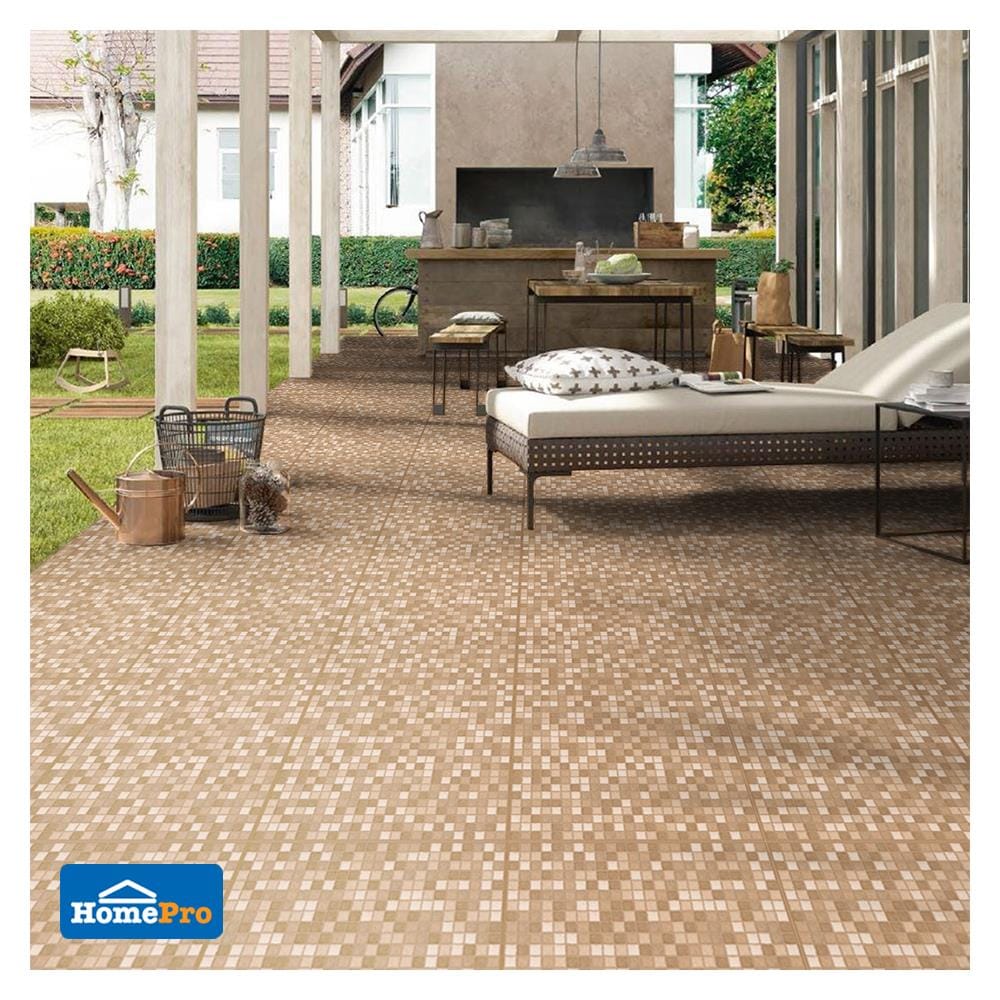 กระเบื้องพื้น 16x16 นิ้ว แอนโทลินี่ น้ำตาล PM 0.96M2