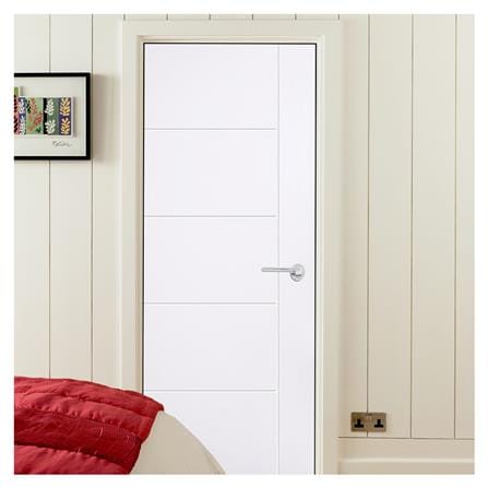 ประตูภายนอก UPVC AZLE MD6 VACUMM 80X200 ซม. สีขาว เจาะลูกบิด_3