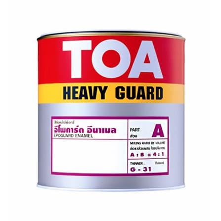 สีงานอุตสาหกรรม TOA HEAVY GUARD EPOGUARD PART A+B 5010 สีน้ำเงิน 1 แกลลอน_0
