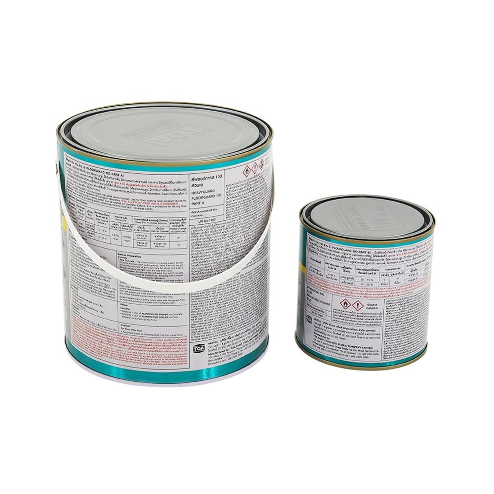 สีงานอุตสาหกรรม TOA FLOORGUARD 100 PART A+B 7035 สีเทา 1 แกลลอน